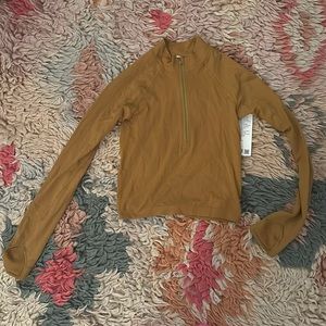 lululemon yellow running long sleeve top NWT